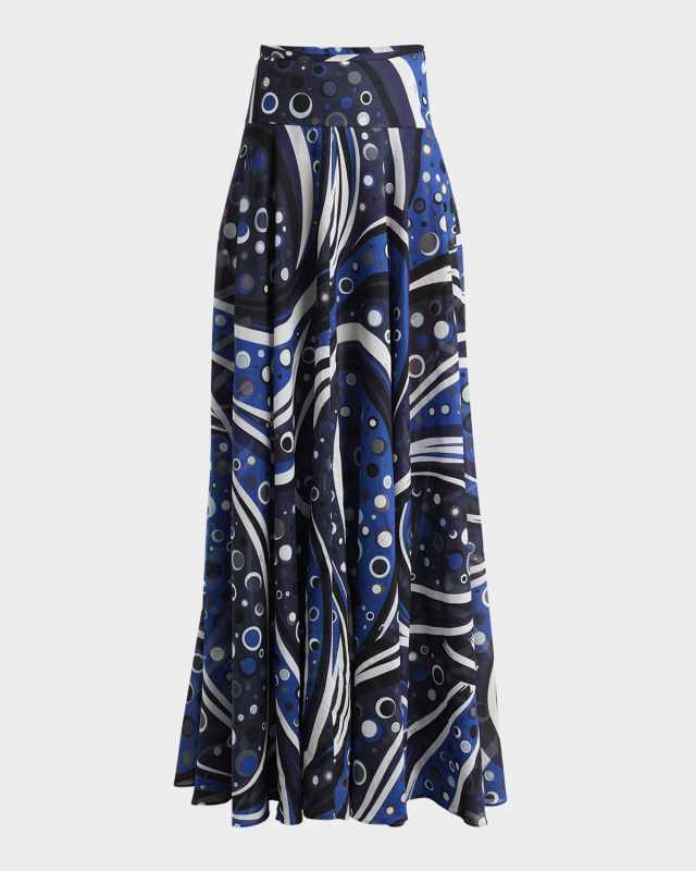 Printed Full Maxi Skirt